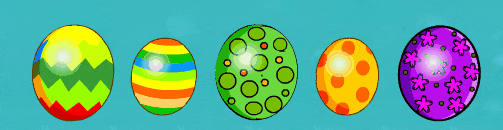 Пасхальные яйца анимация