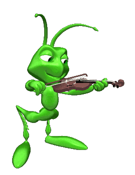 кузнечик играет на скрипке