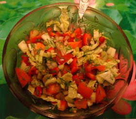 Овощной салат с растительным маслом